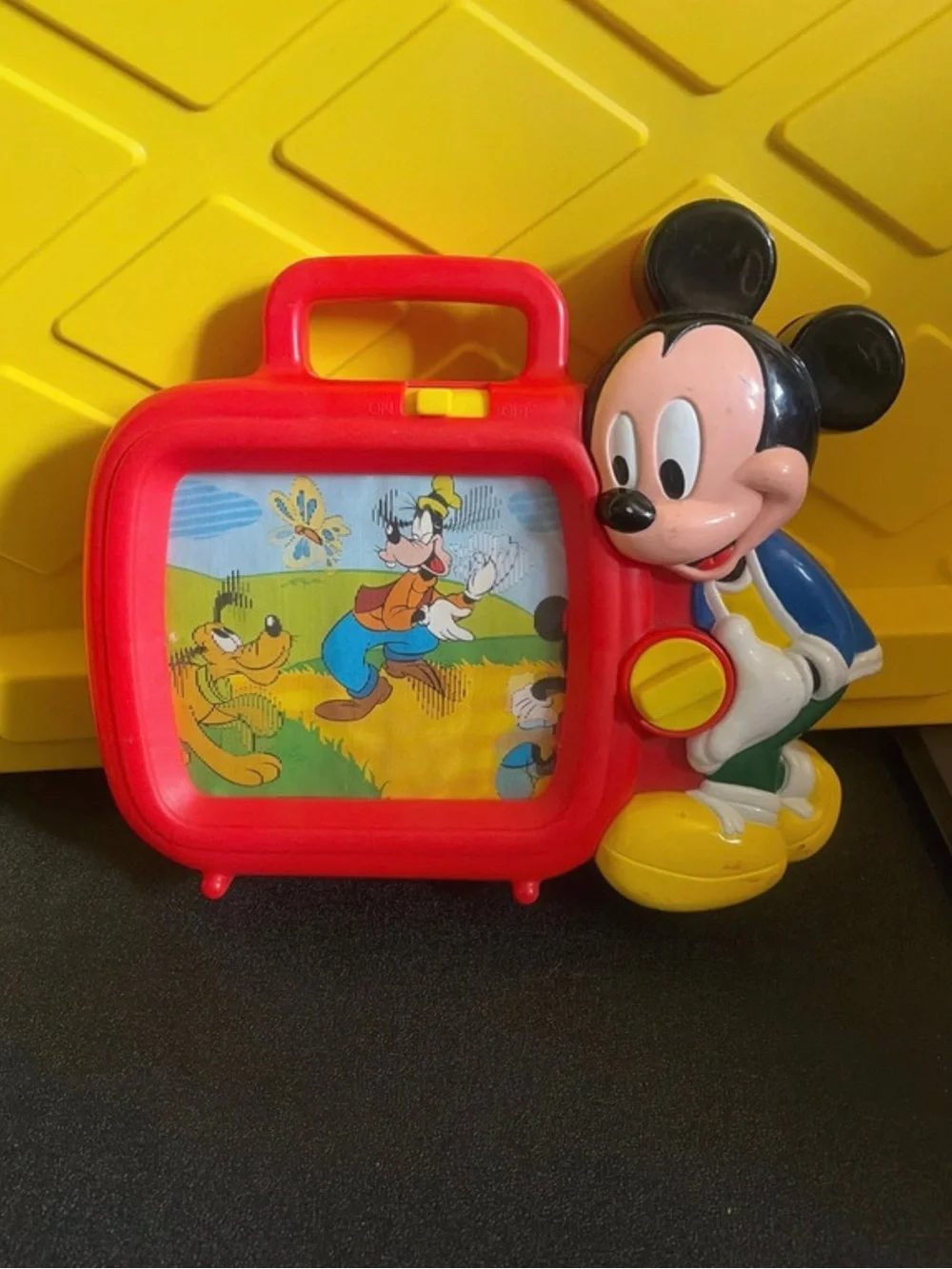 Vintage Arco Mickey Mouse Musical Wind-Up TV Toy